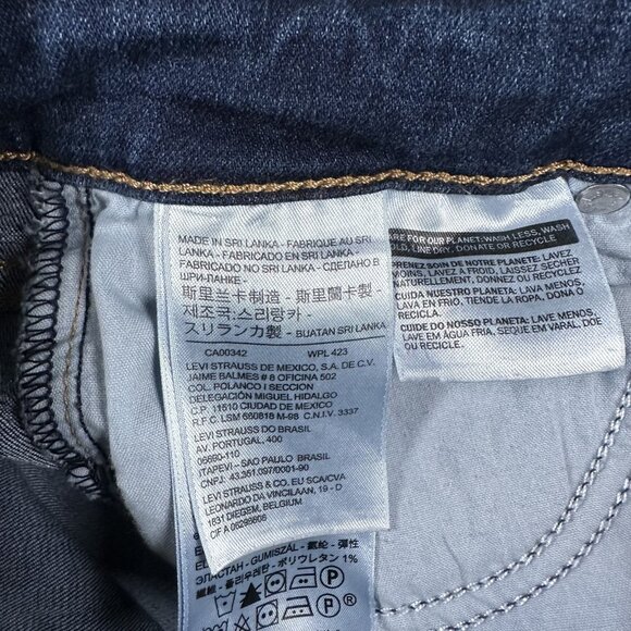 Levis 721 High Rise Skinny Jeans Womens 28 Blue Stretch Denim Slim Fit 28x32 - Picture 7 of 14